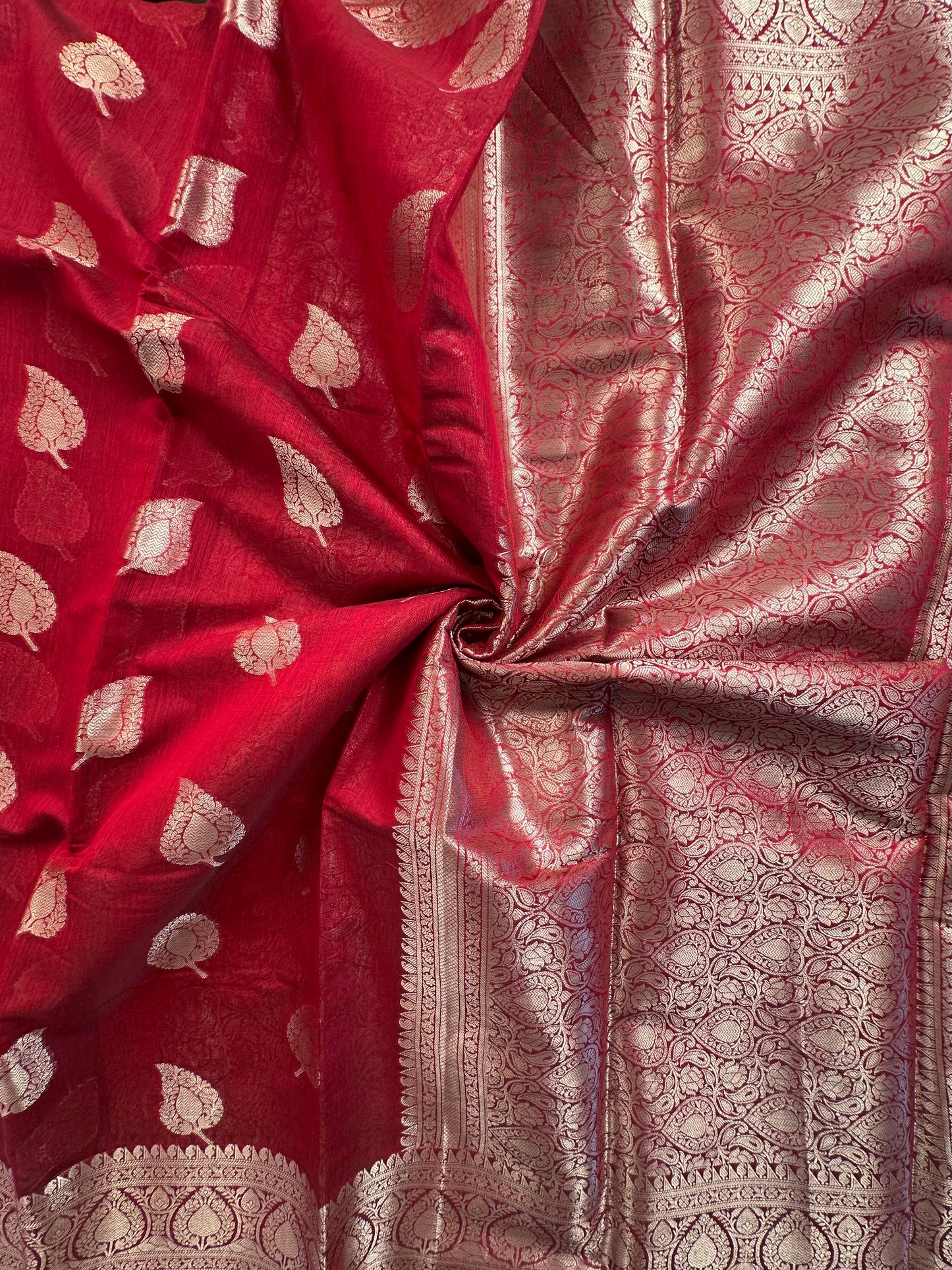 Maroon Chanderi Cotton Saree