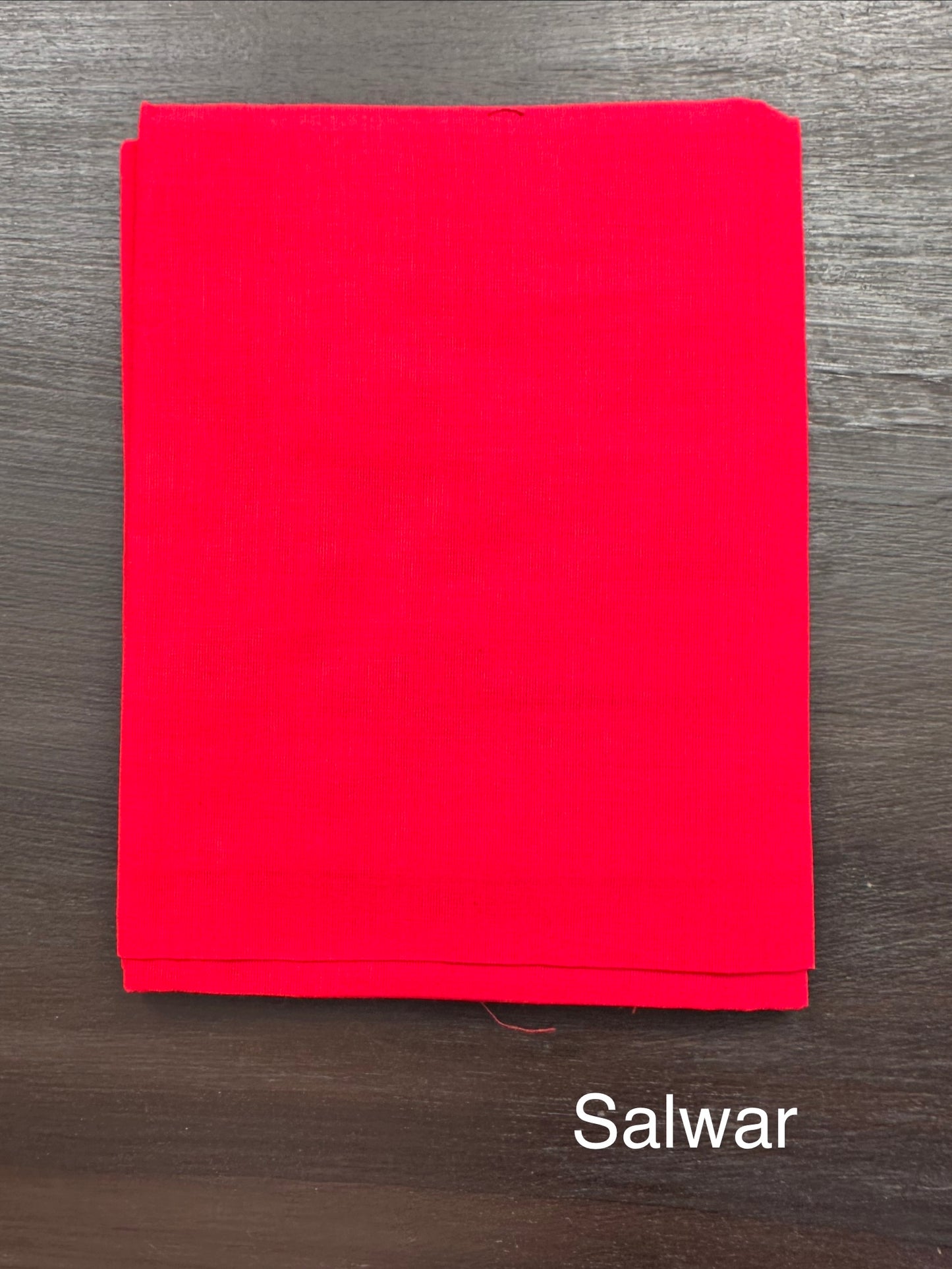 Red Ikkat Cotton Unstitched 3-Piece Suit