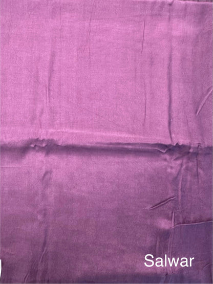Purple Trisha Printed Chanderi 3-Piece Unstitched Suit