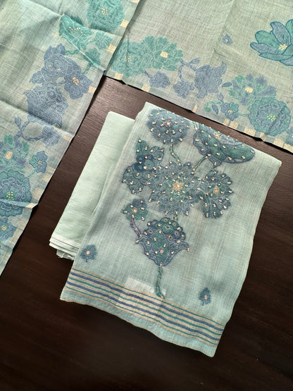 Sea Green Cotton Suit