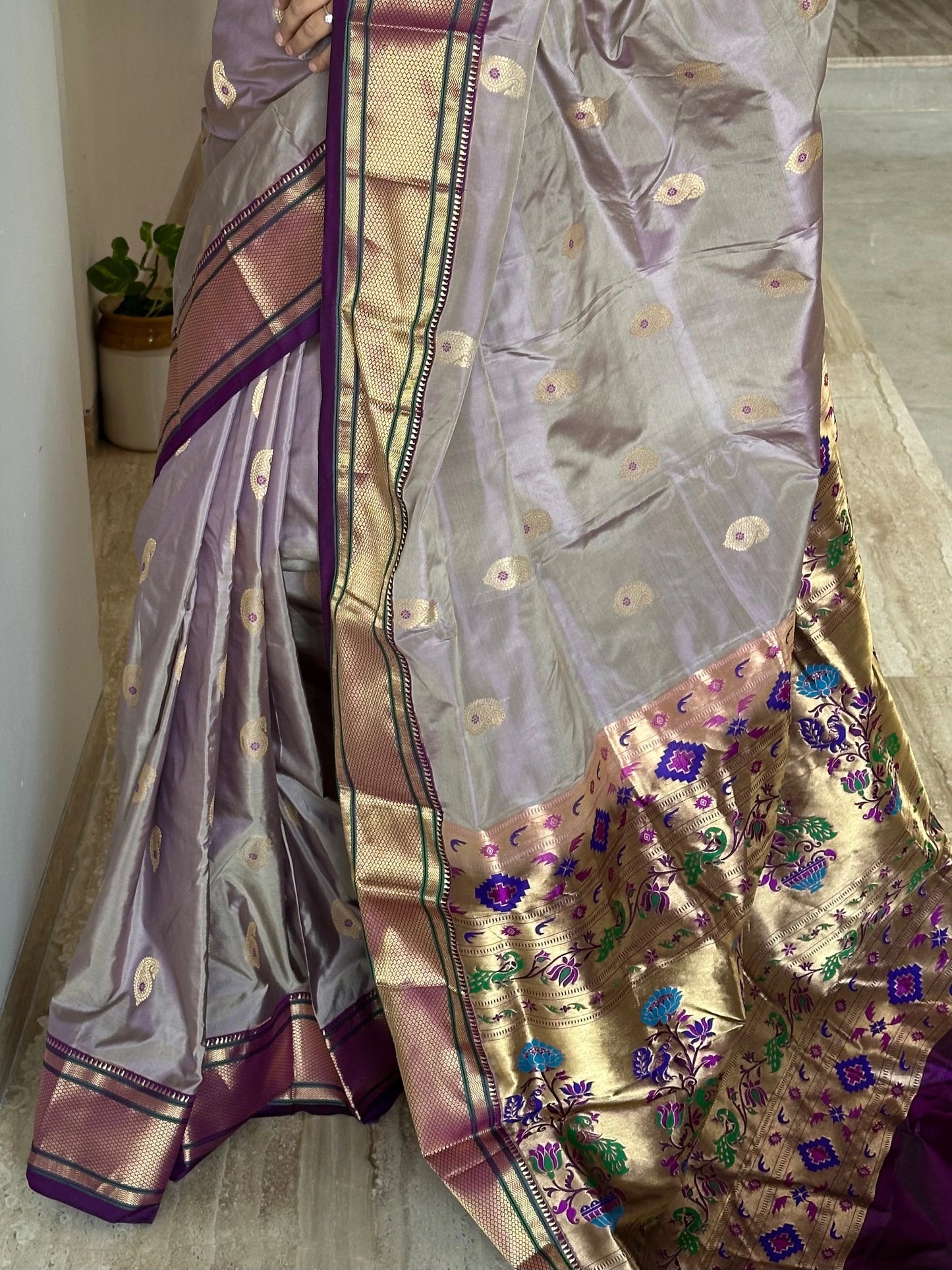 Mauve-Purple Paithini Silk Saree