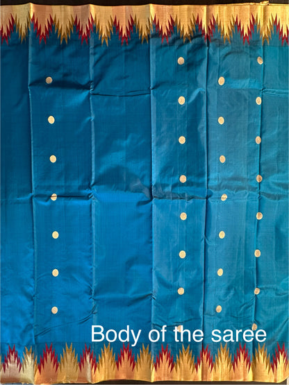 Madurai Temple Buta Pure Silk Saree