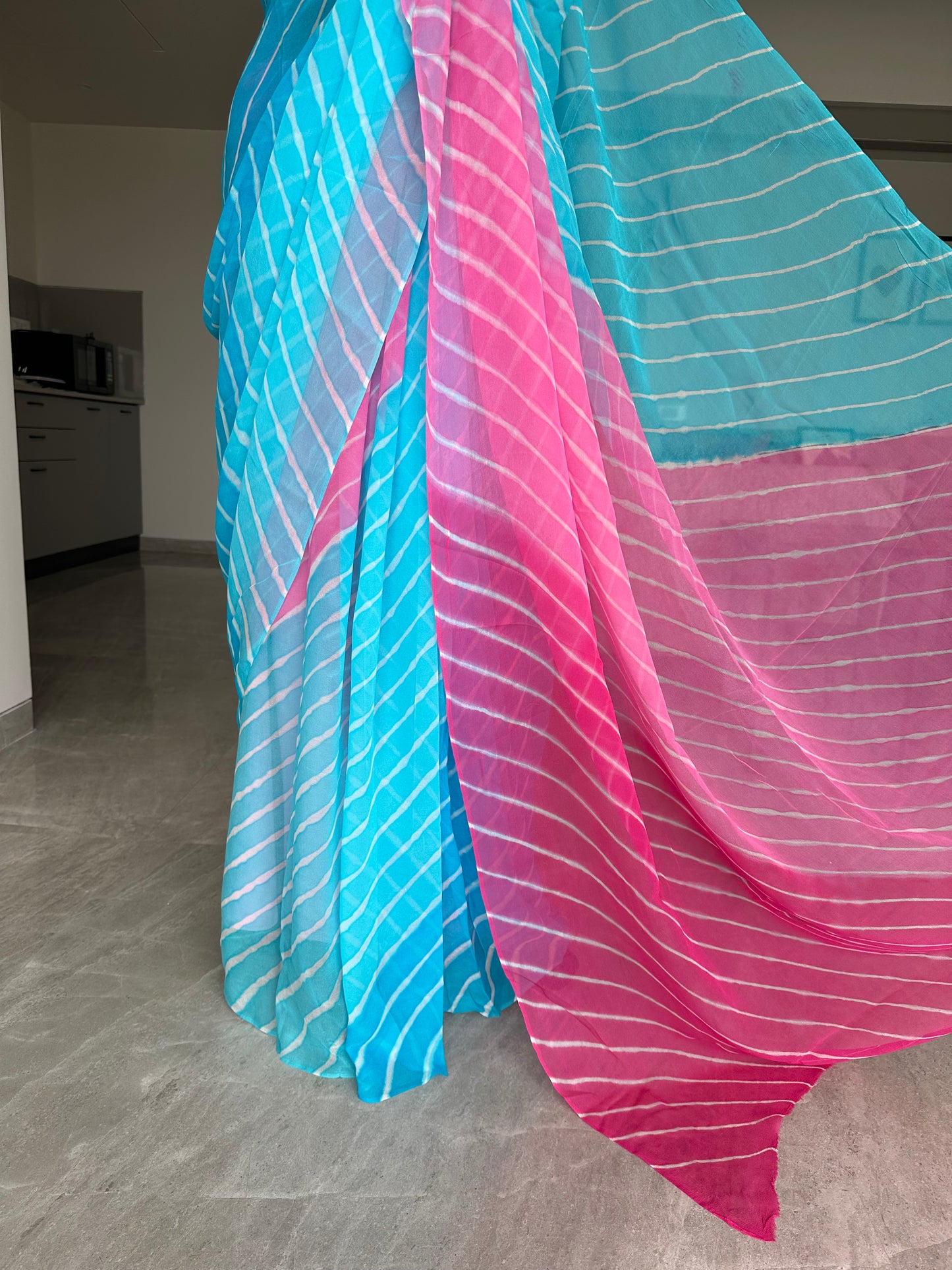 Leheriya Georgette Saree