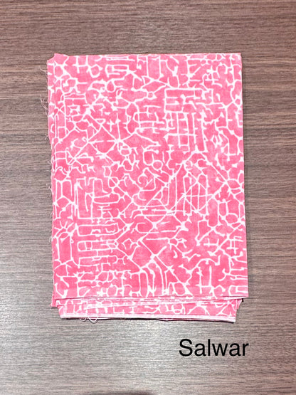 Pink Angrakha Printed Cotton 3-Piece Suit