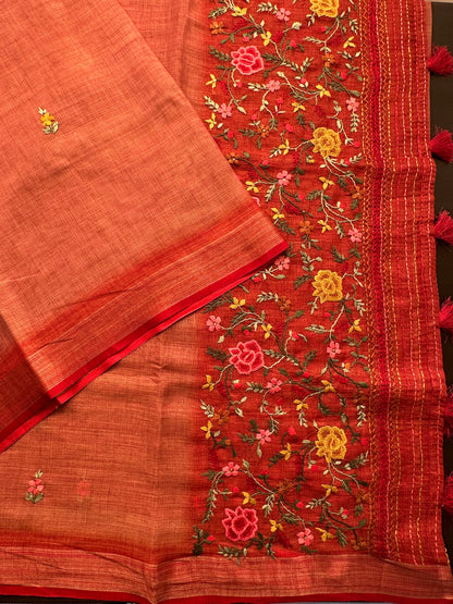 Cotton Saree with Embroidery
