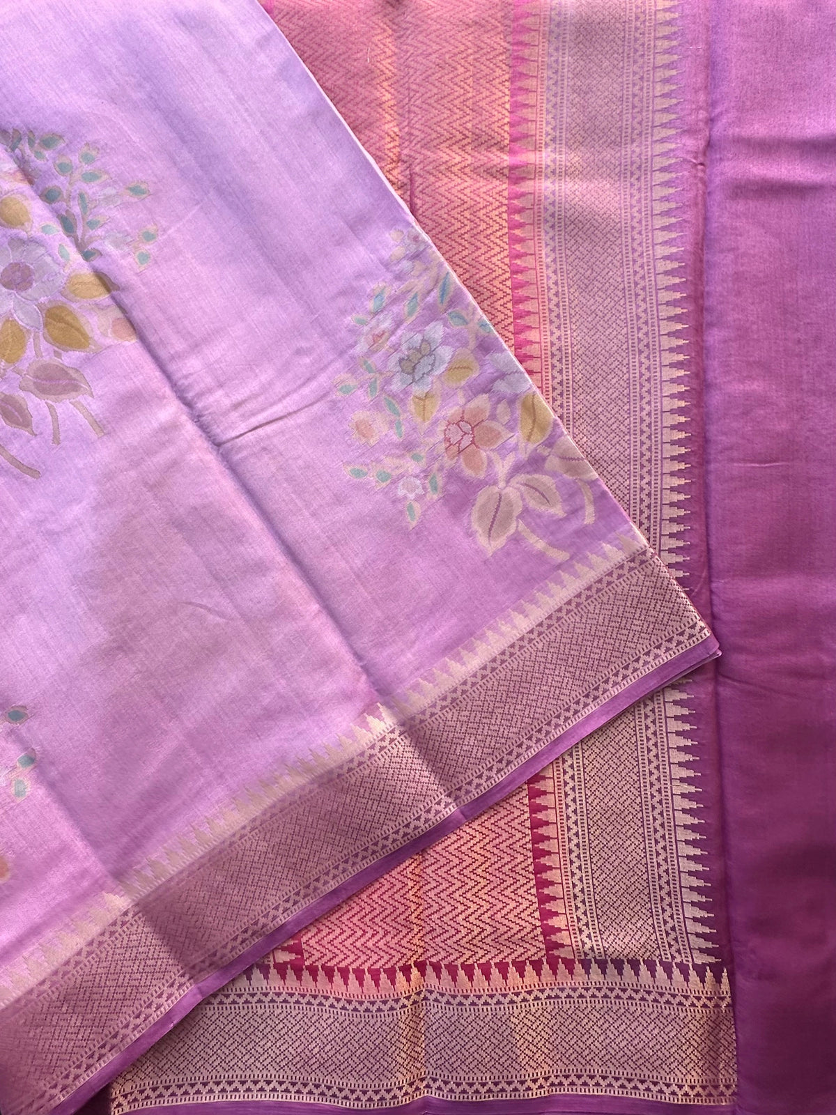 Purple Vishakha Pure Silk Saree