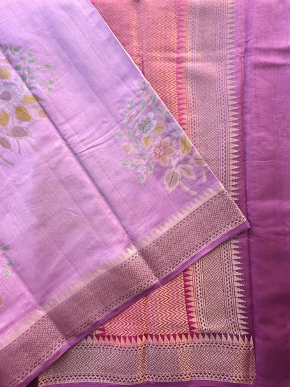 Purple Vishakha Pure Silk Saree