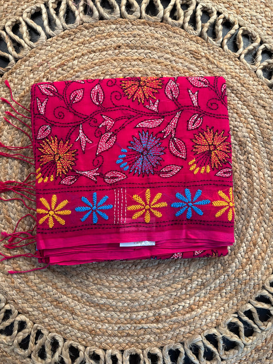 Kaantha Embroidery Cotton Saree