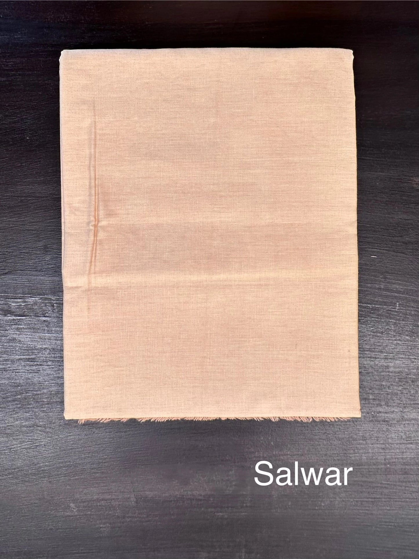 Beige Cotton Chanderi 3-Piece Unstitched Suit