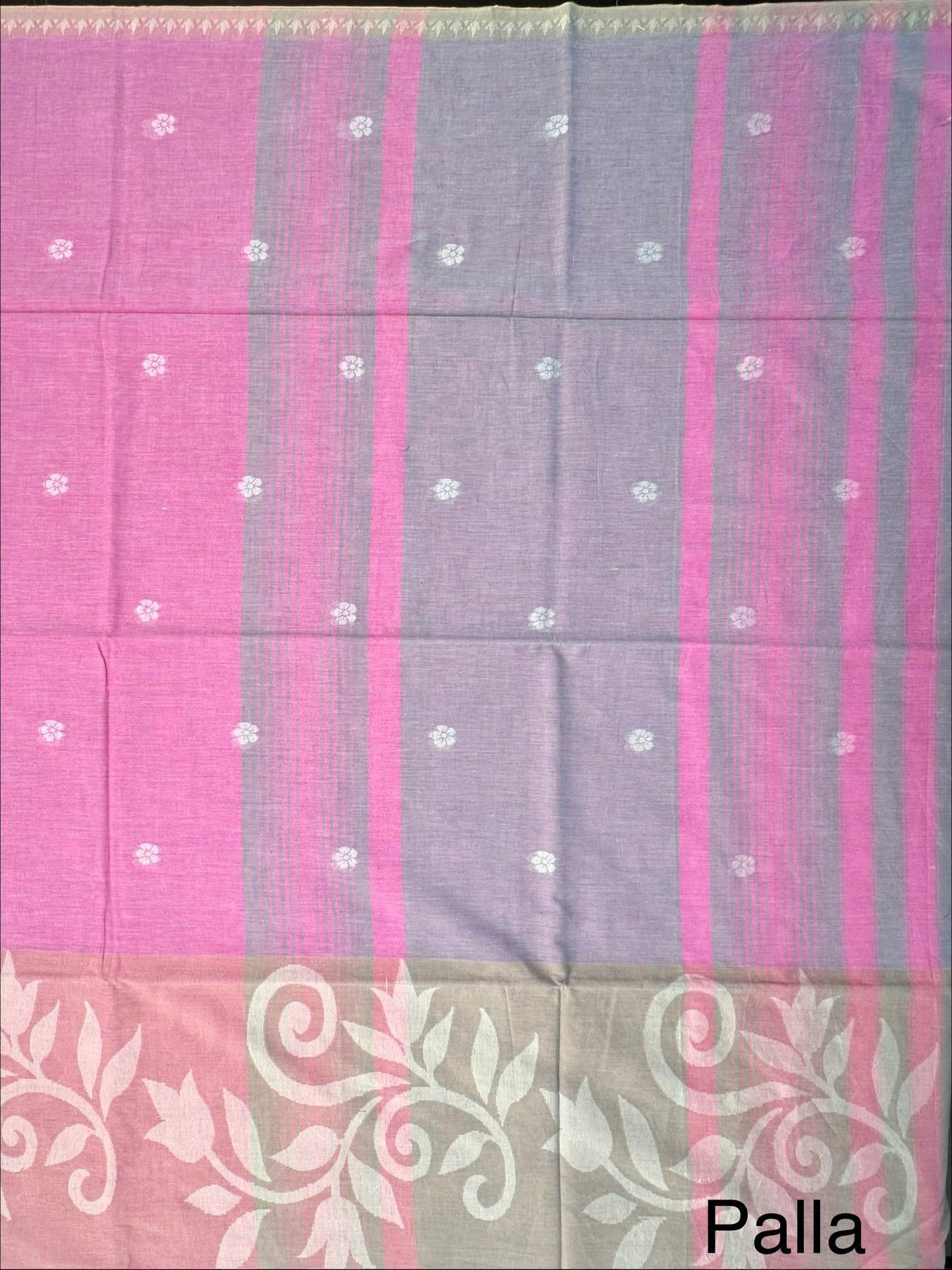 Pink Bengal Pure Cotton Saree