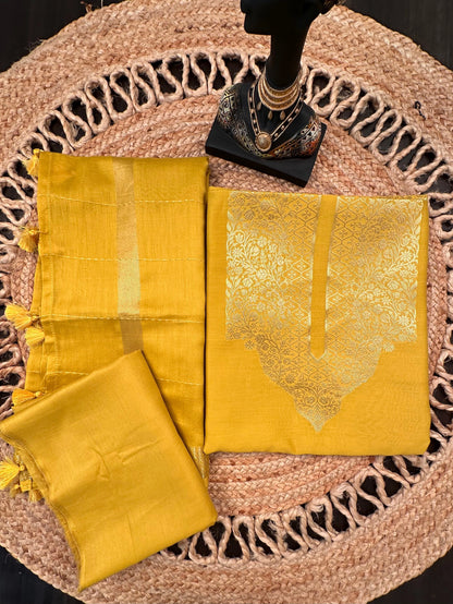 Mustard Dhruvisha Handloom Chanderi Suit