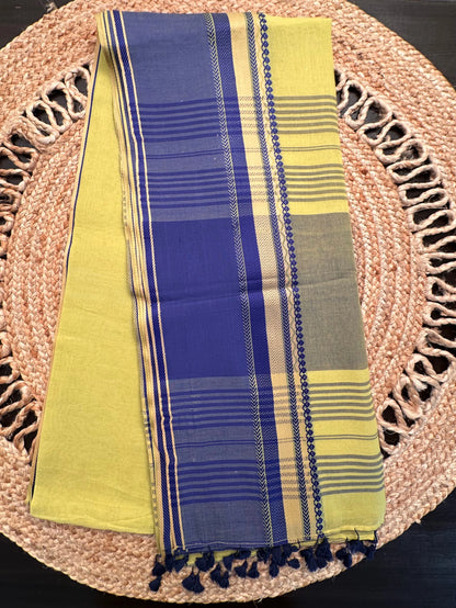 Green-Blue Piyali Bengal Cotton Saree