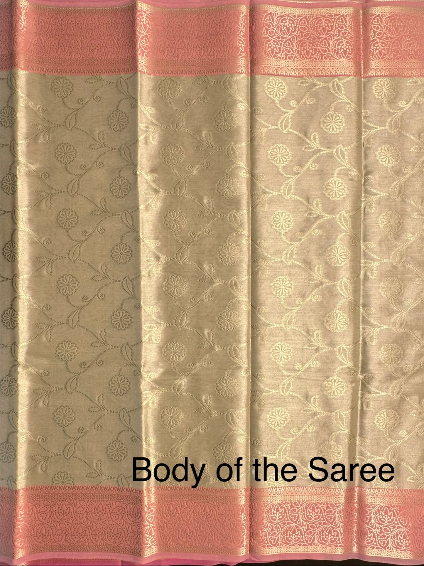 Cream-Pink Seerat Tissue Saree