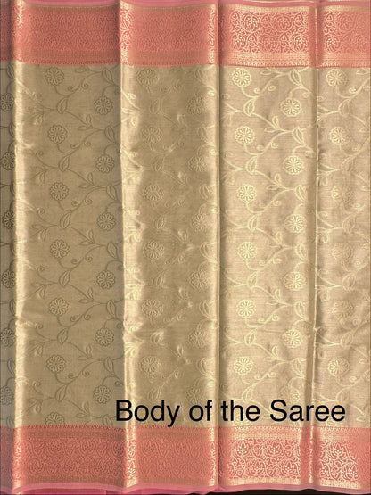 Cream-Pink Seerat Tissue Saree