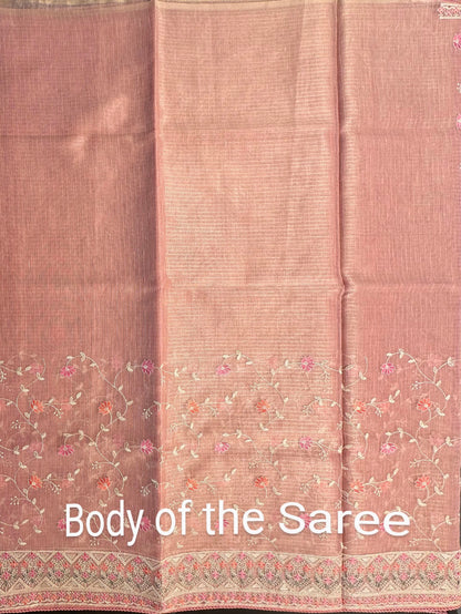 Pink Fancy Tissue Saree