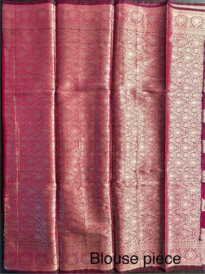 Magenta Chanderi Cotton Saree