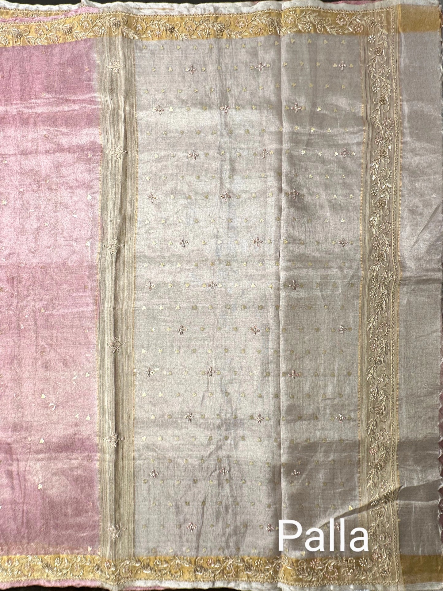 Pure Tissue Saree With Work