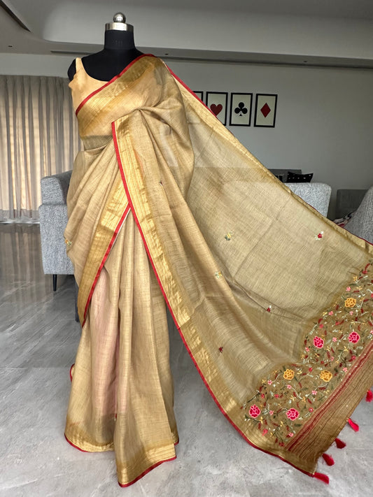 Cotton Saree with Embroidery