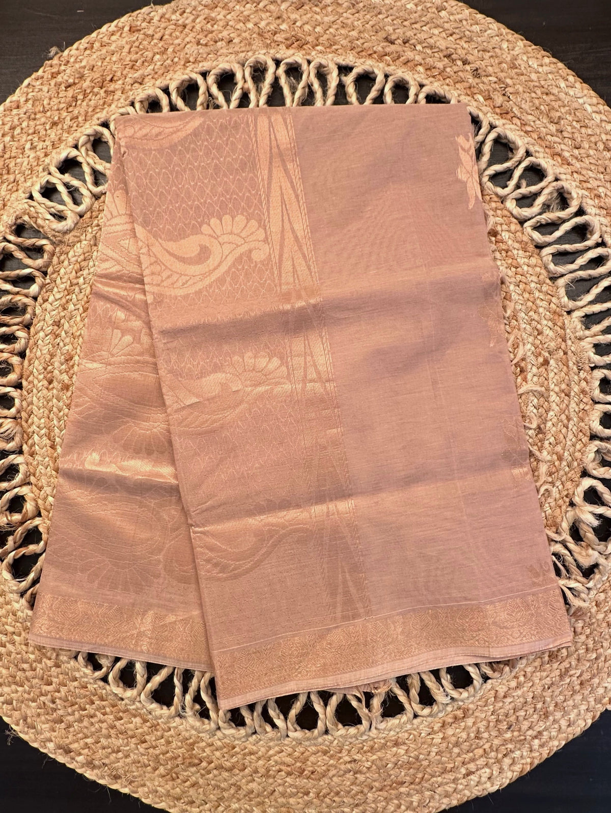 Beige Kovai Pure Cotton Saree