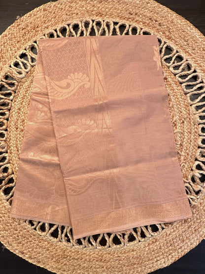 Beige Kovai Pure Cotton Saree