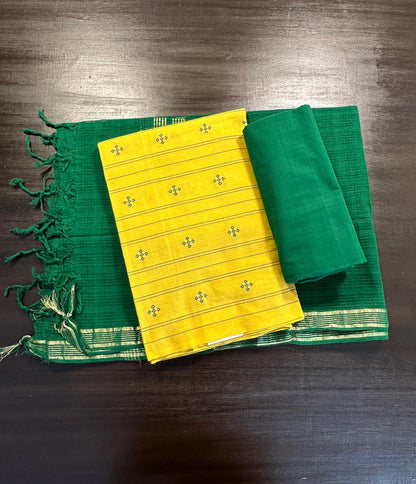 Mustard Handloom South Cotton Suit