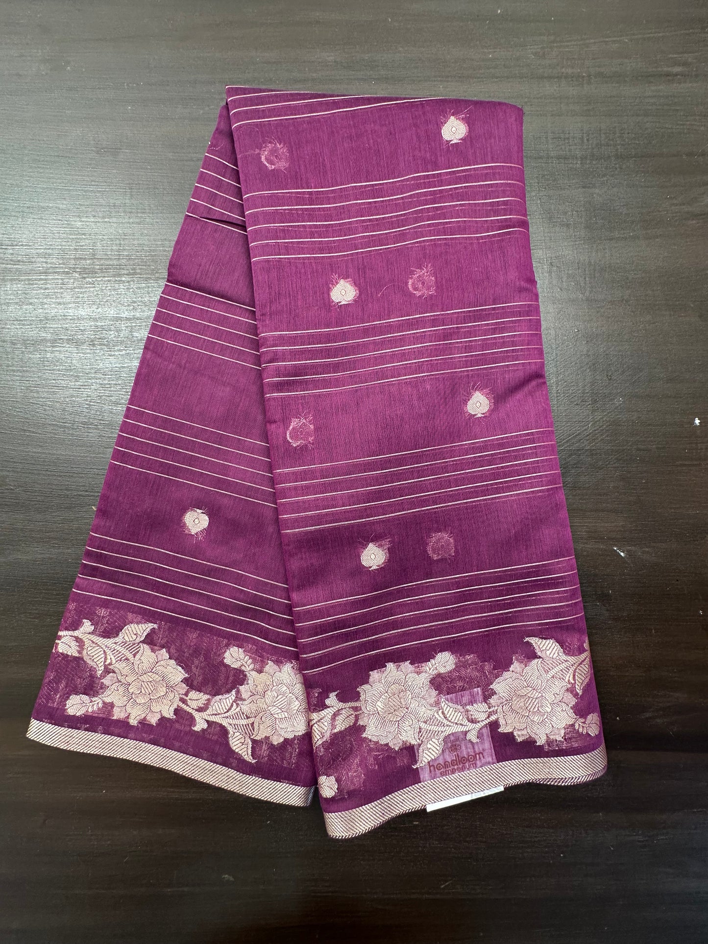 Deep Purple Chanderi Cotton Saree