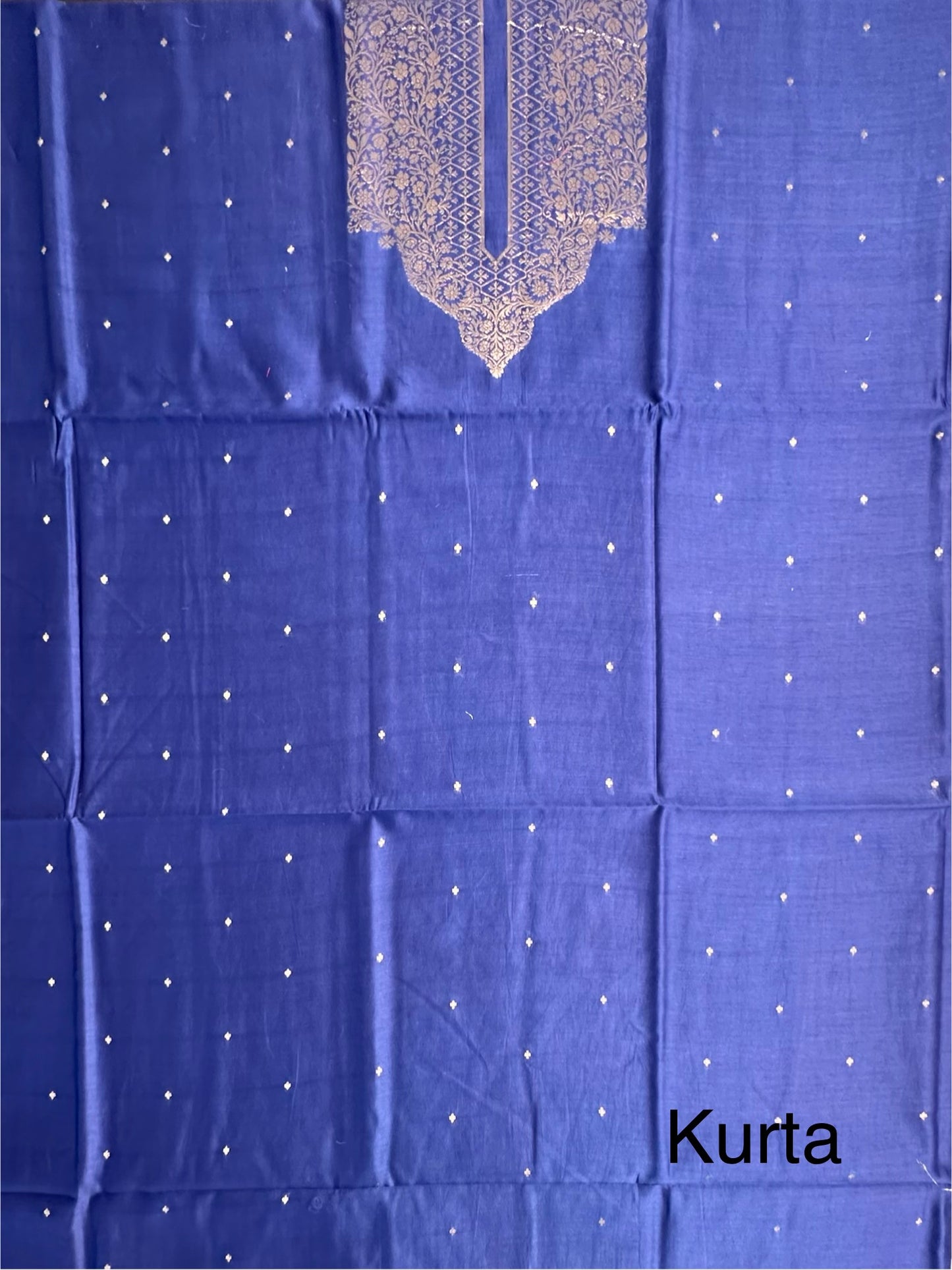 Royal  Blue Handloom Chanderi Suit