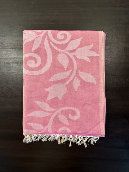 Pink Bengal Pure Cotton Saree