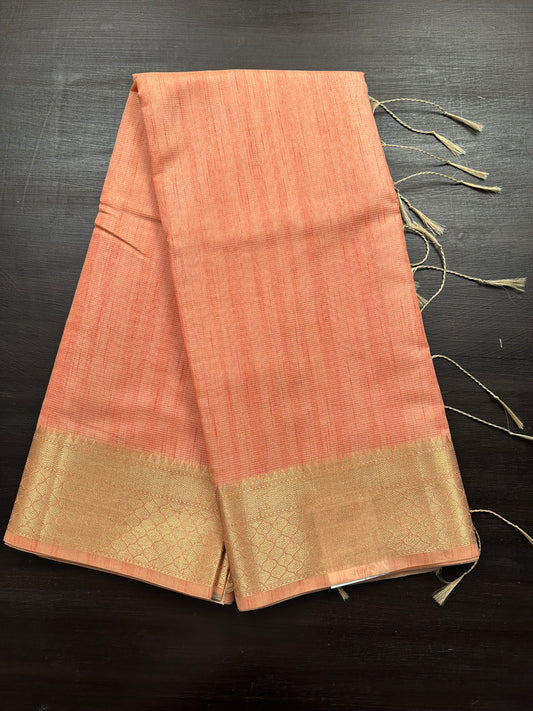 Peach Ananya Tissue Saree
