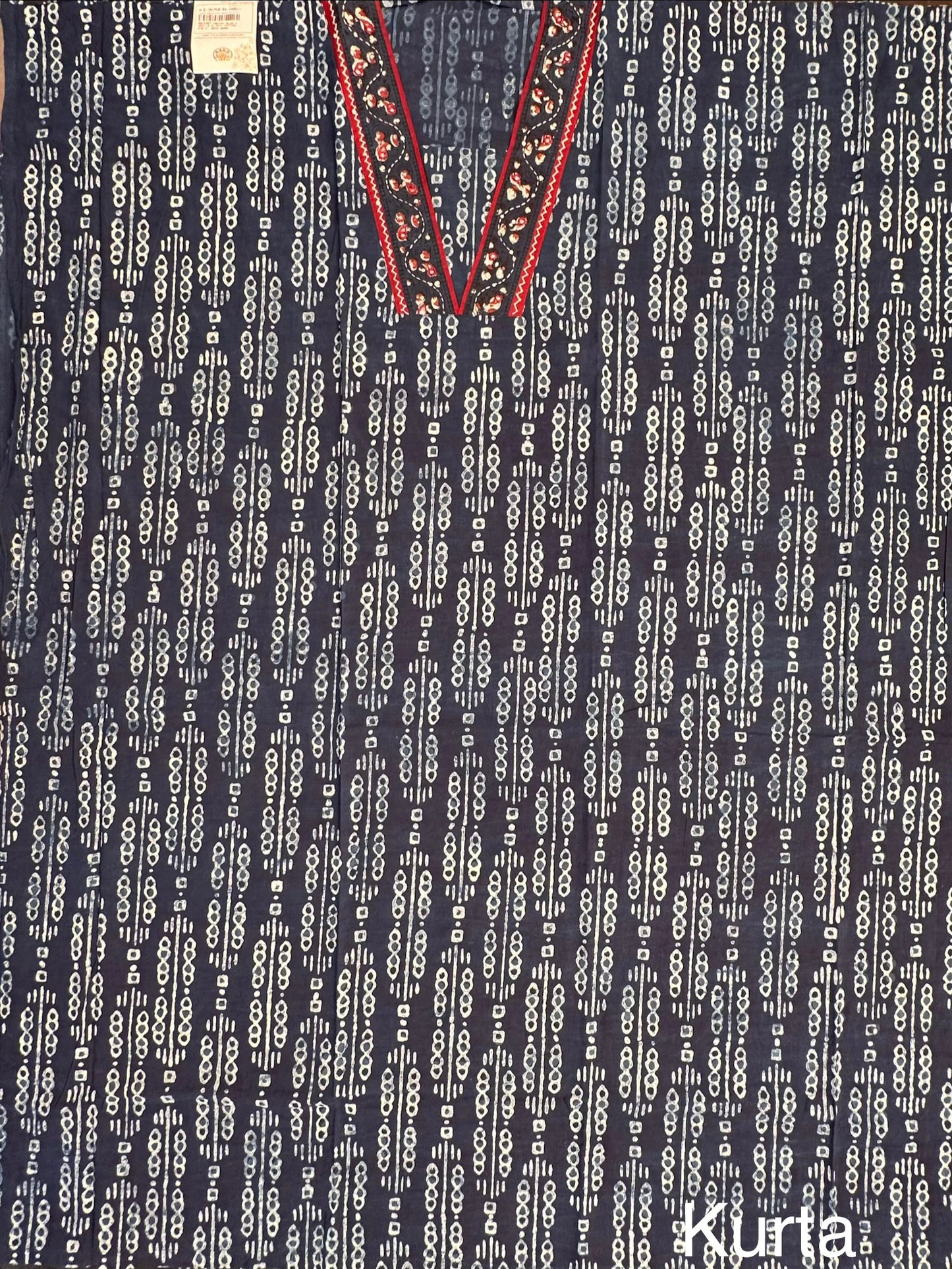 Indigo Blue Jaipuri Cotton 3-Piece Suit