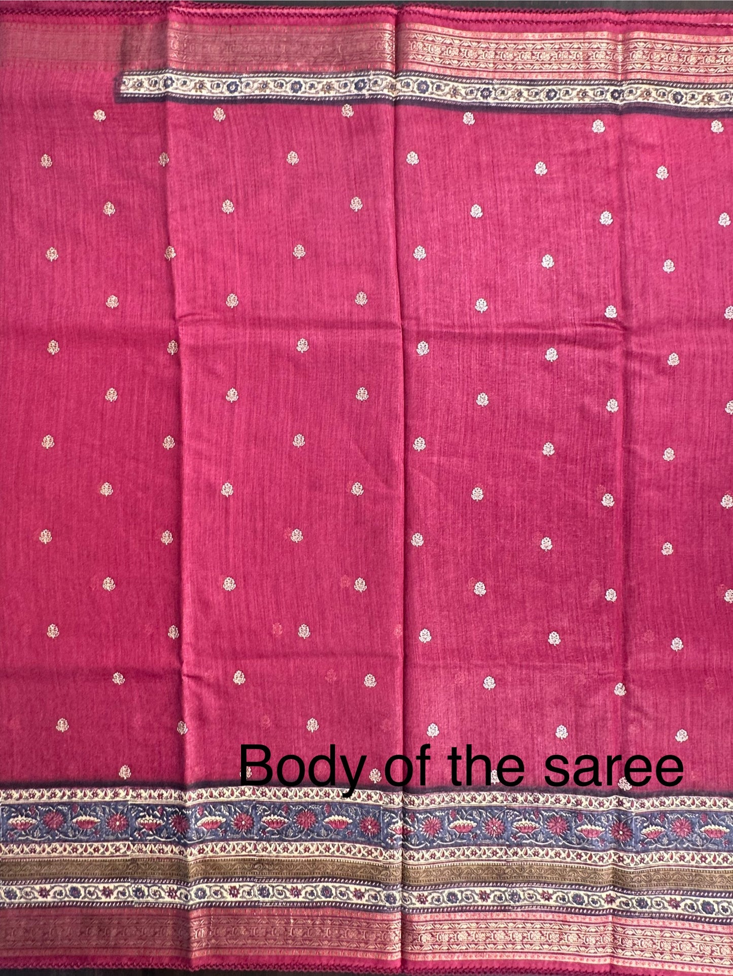 Maroon Muga Silk Saree