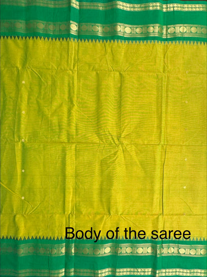 Green Narayanpet Cotton Saree