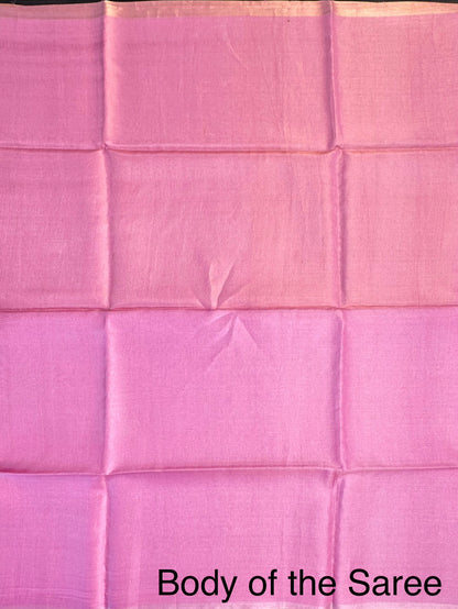 Pink Pure Tissue Silk Saree