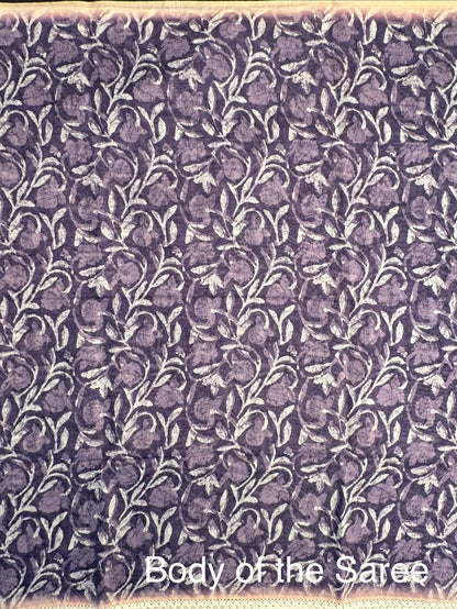 Violet-Beige Dhara Chanderi Saree