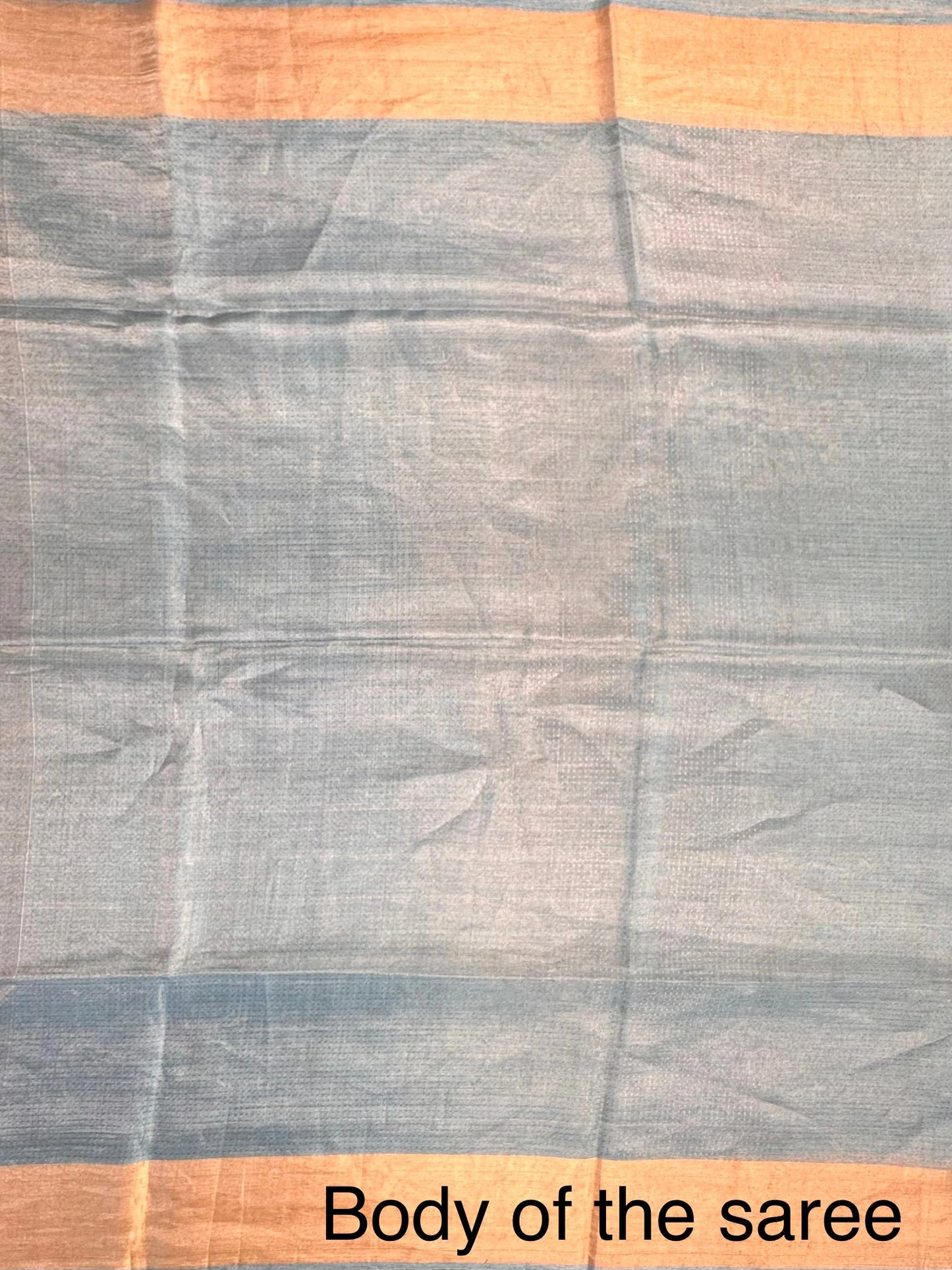 Firozi Emboss Pure Tissue Silk Saree