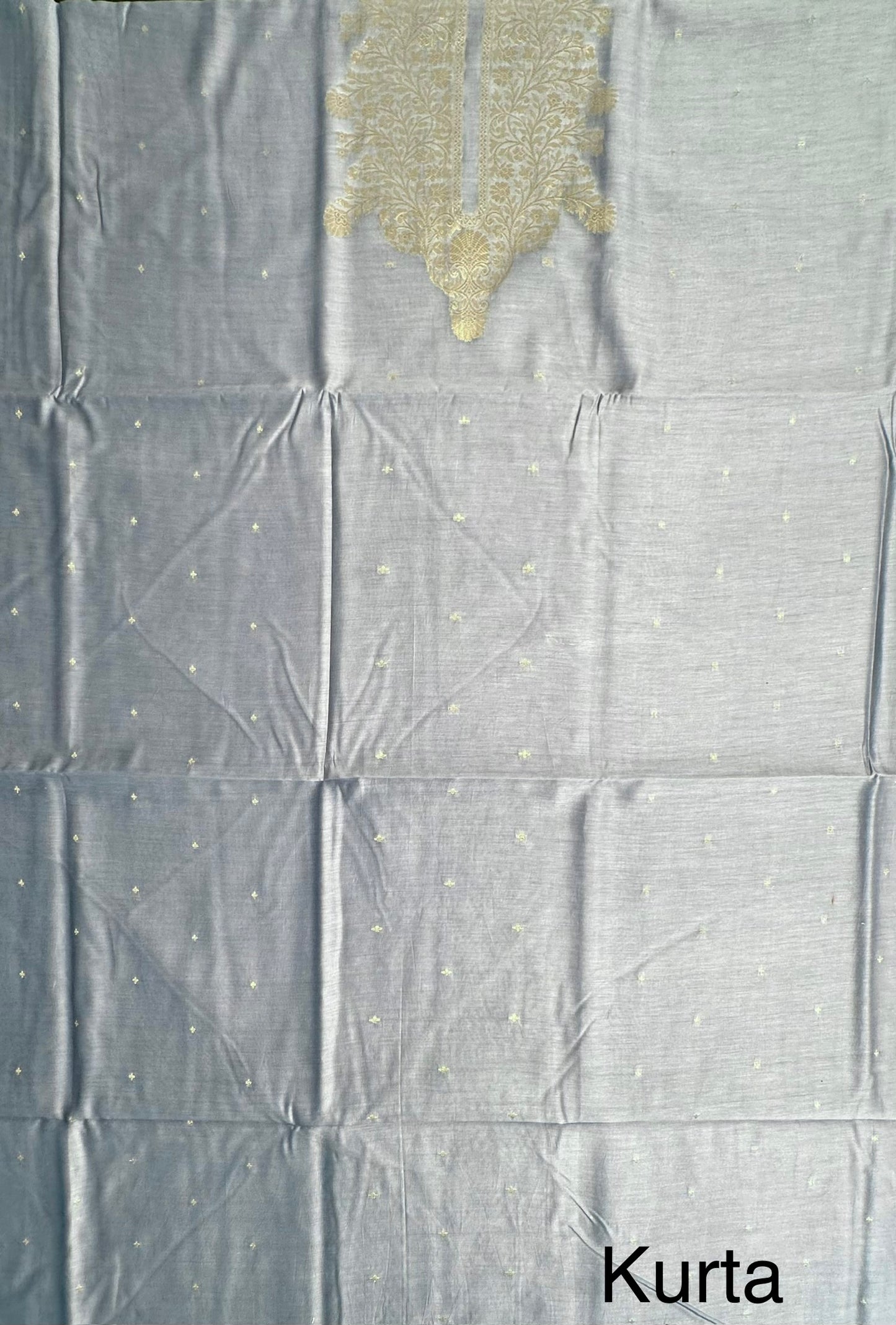 Powder Blue Handloom Chanderi Suit