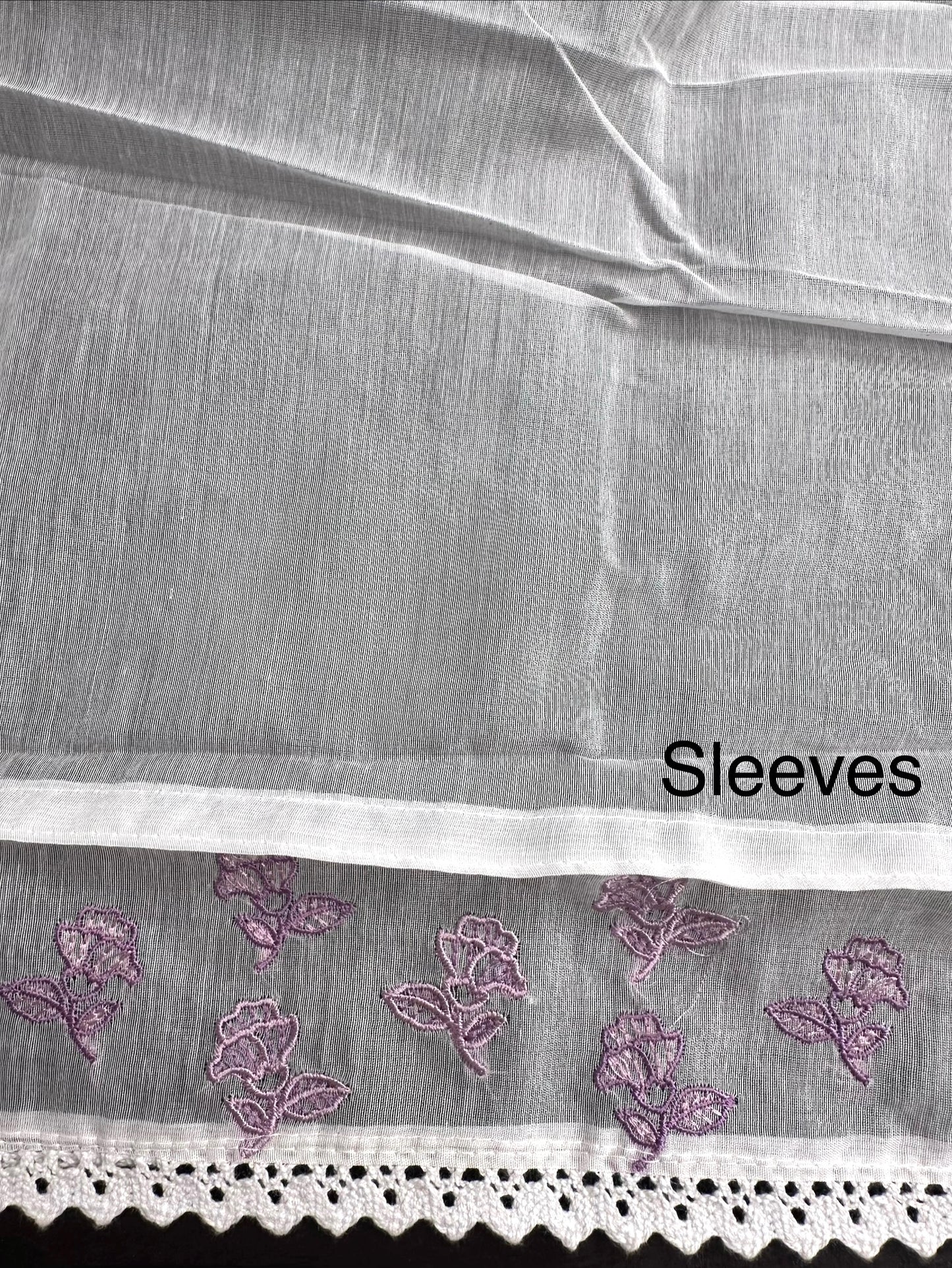 Off White-Purple Chanderi Suit
