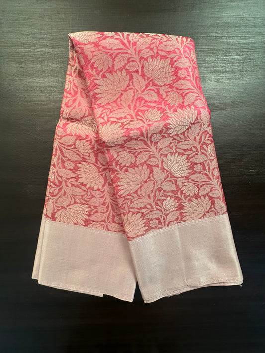 Pink Blended Tissue Saree