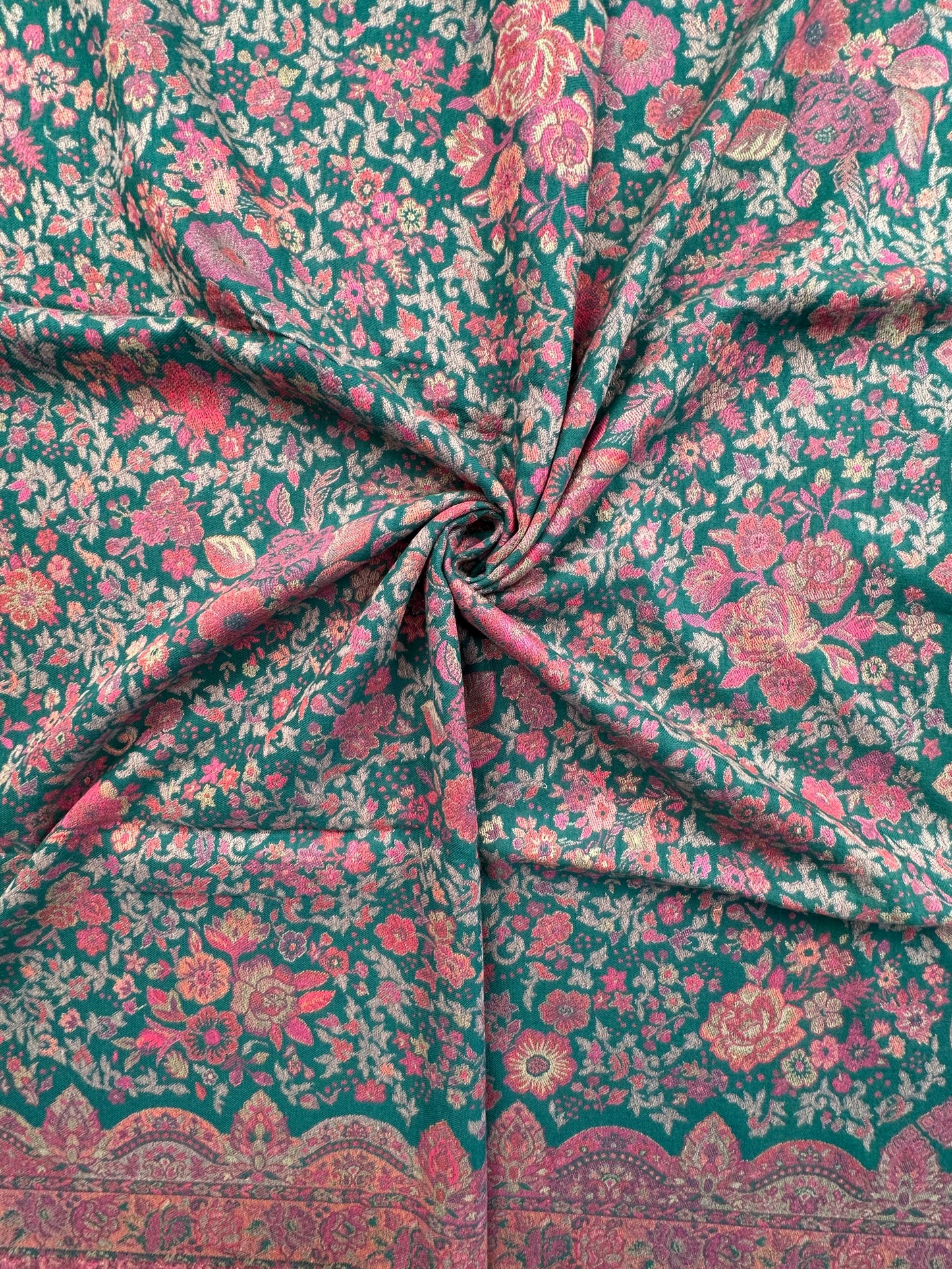 Bottle Green Woolen Shawl