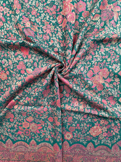 Bottle Green Woolen Shawl