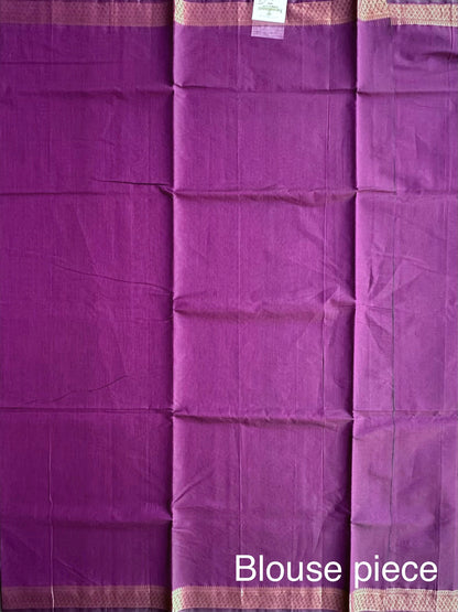 Purple Kovai Pure Cotton Saree