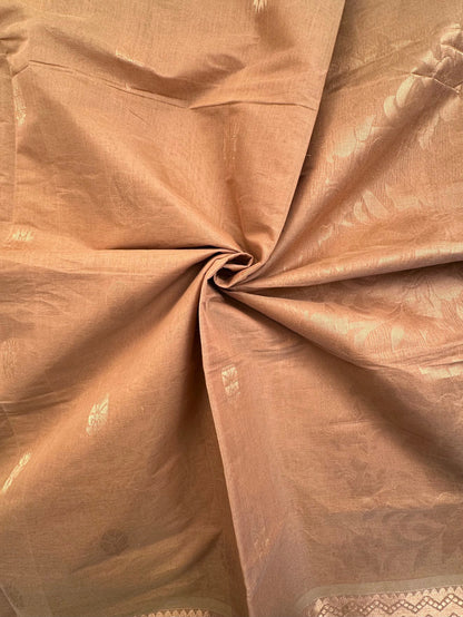Beige Kovai Pure Cotton Saree