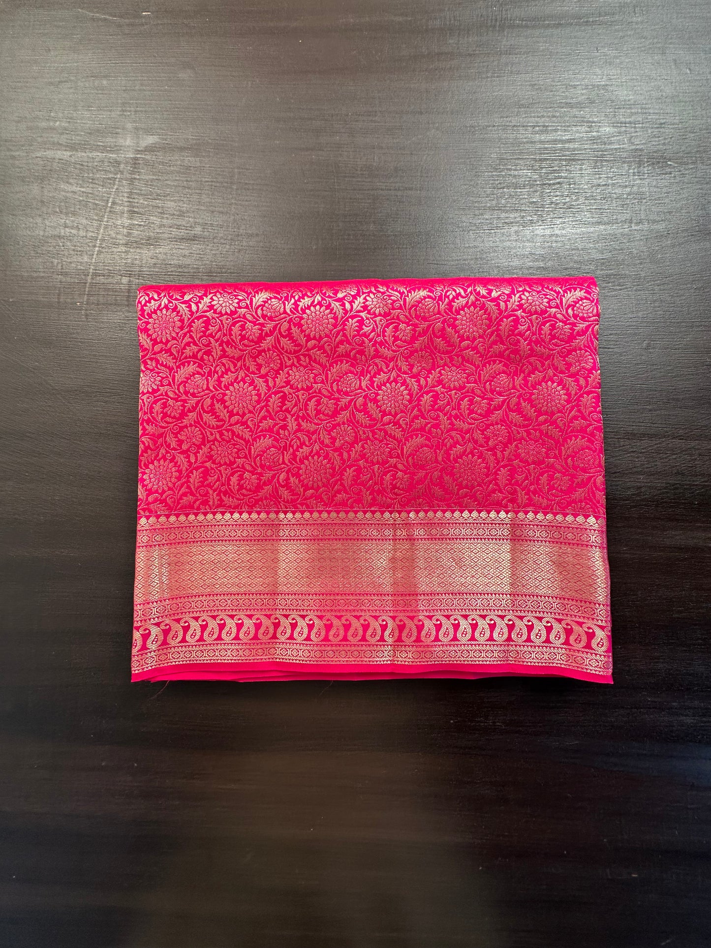Rani  Handloom Kanjivaram Jamawar Pure Silk Saree