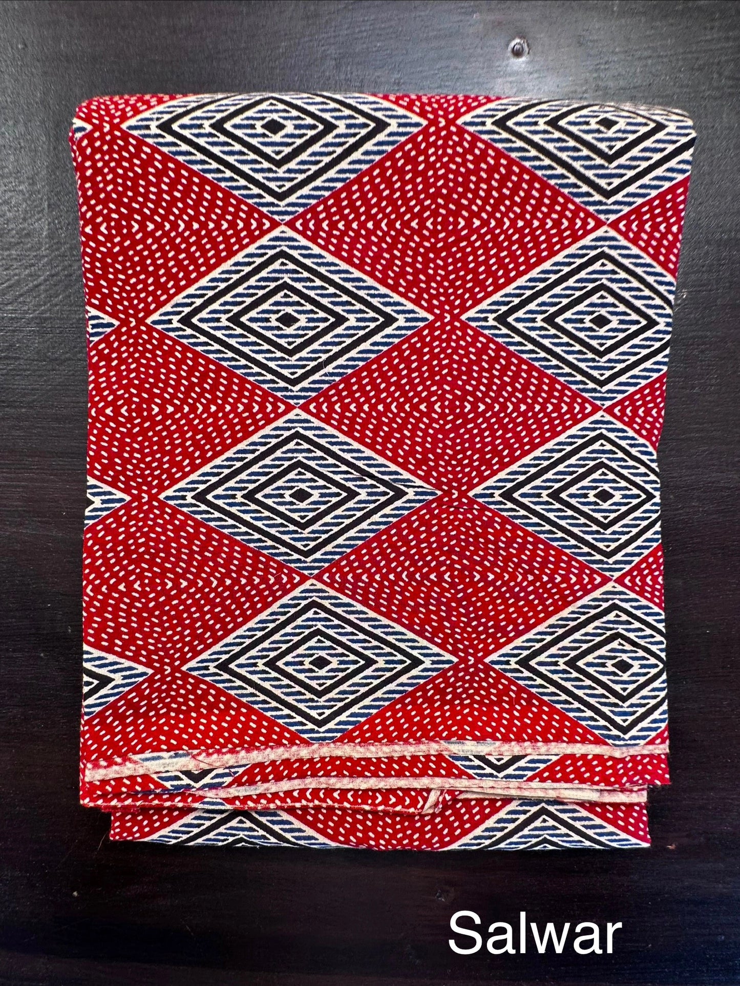 Brick Red Printed Pure Cotton Suit