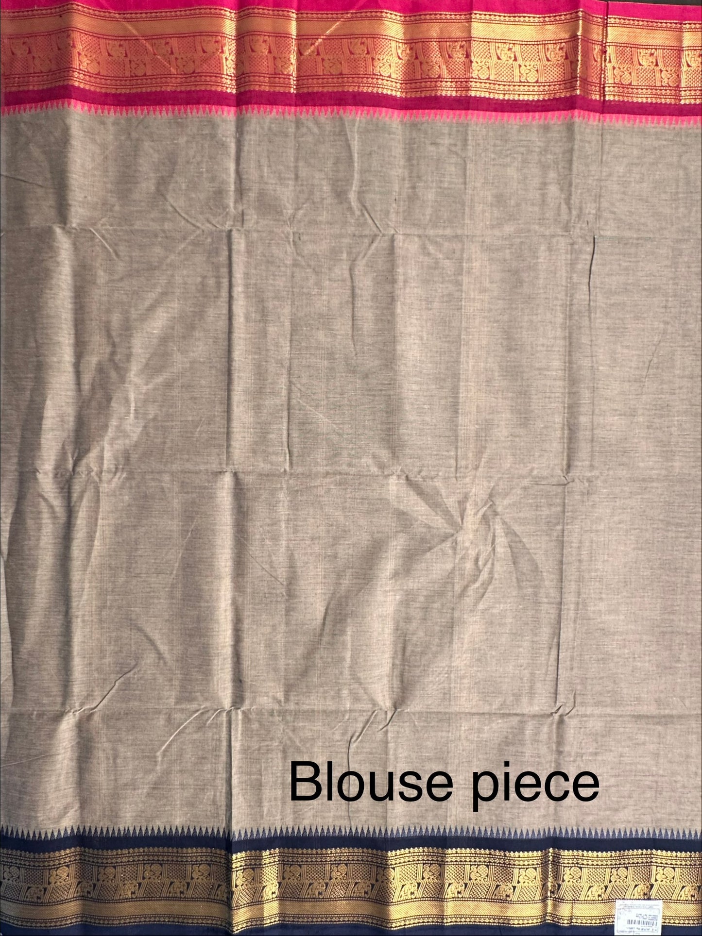 Grey Narayanpet Cotton Saree