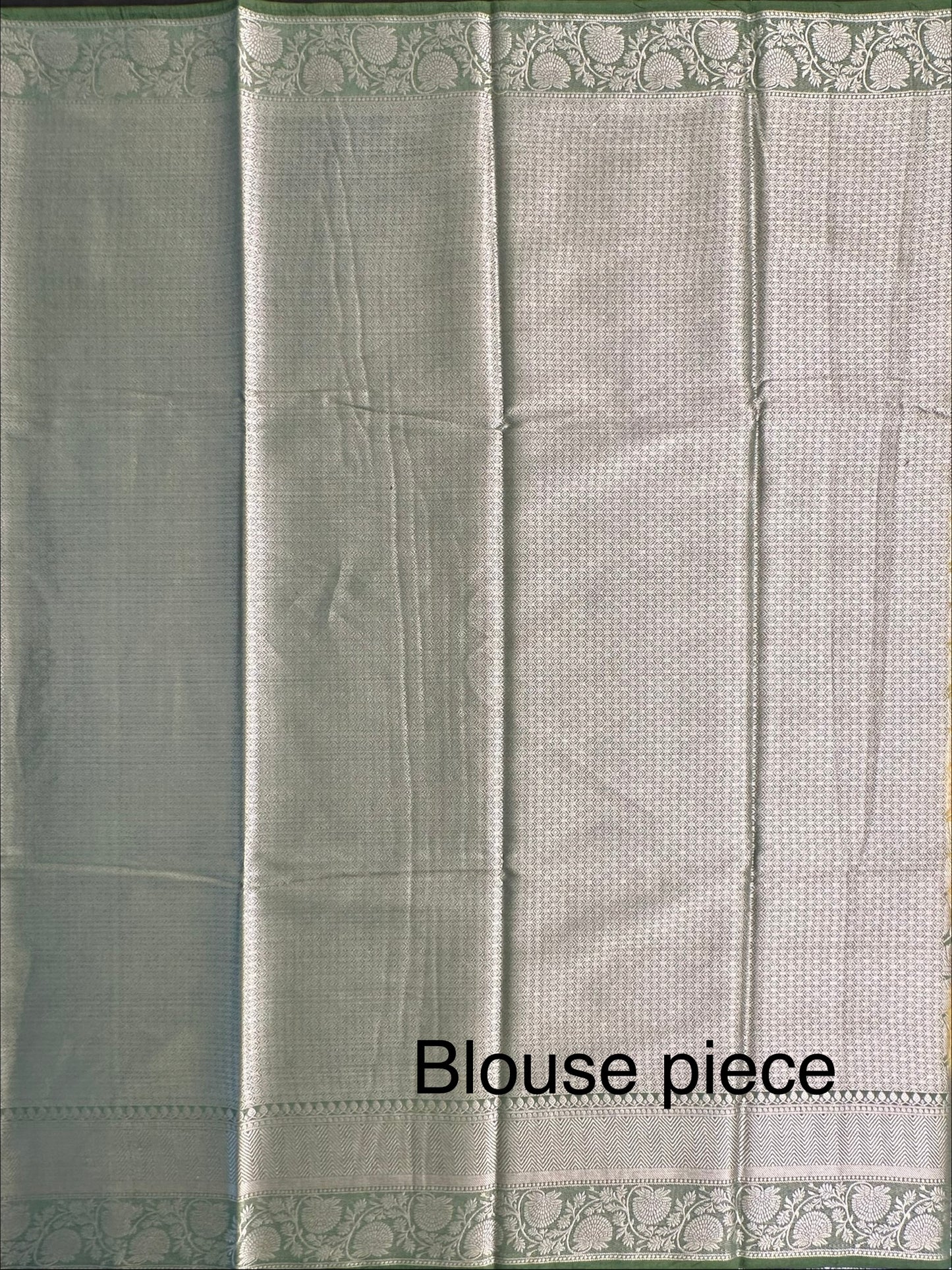Mustard-Bottle Green Vartika Tissue Saree