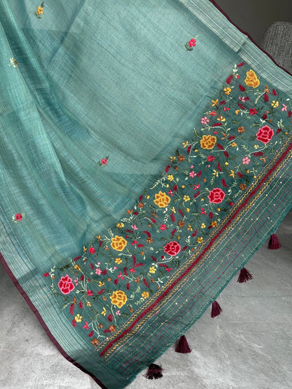 Cotton Saree with Embroidery