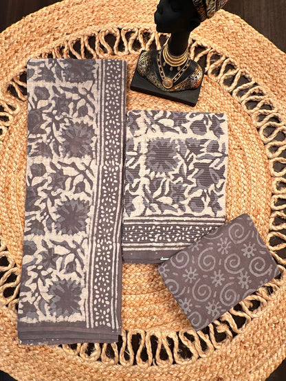 Grey Akira Pure Cotton Suit