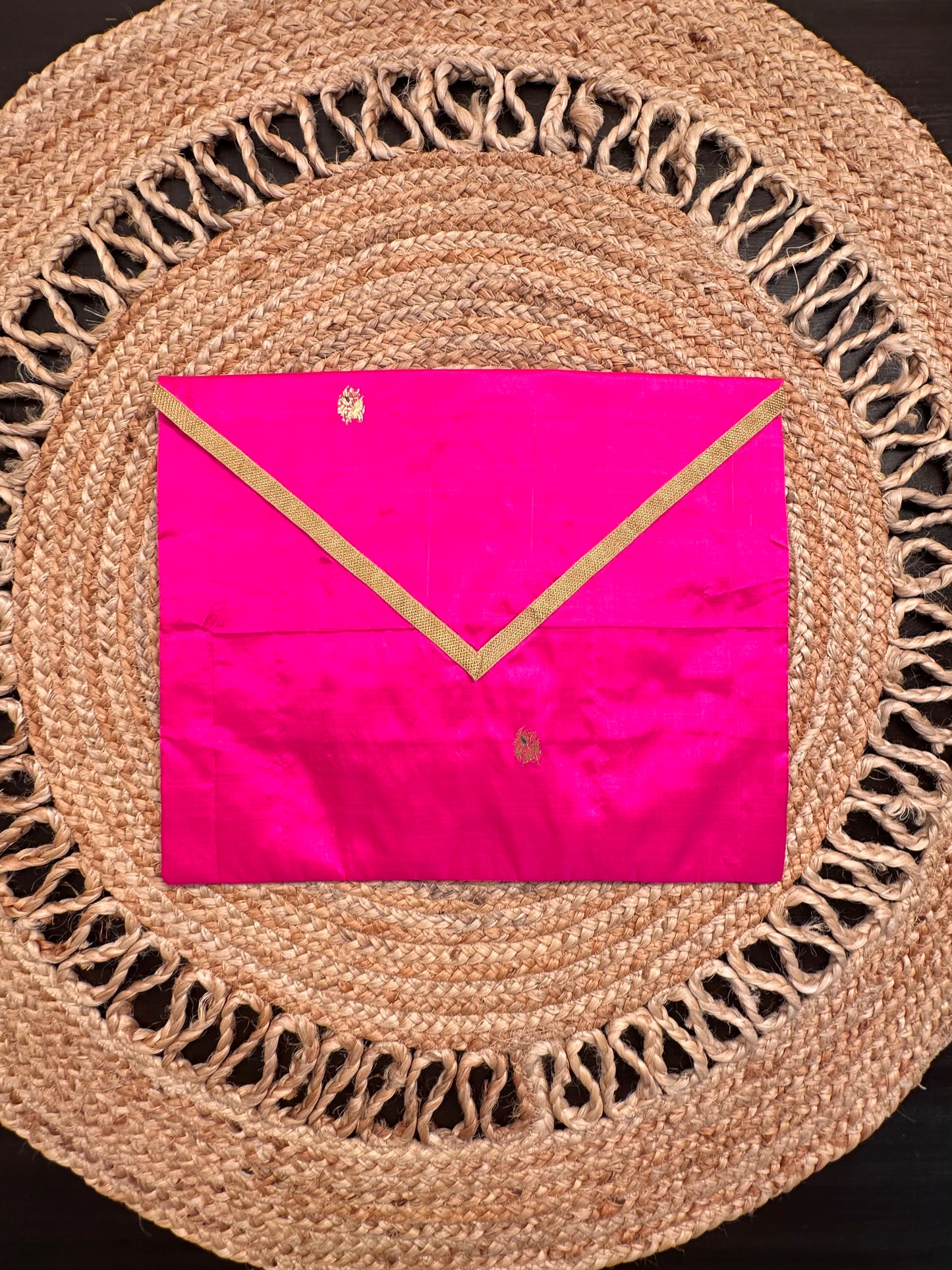 Rani Pure Silk Saree Bag With Pouch