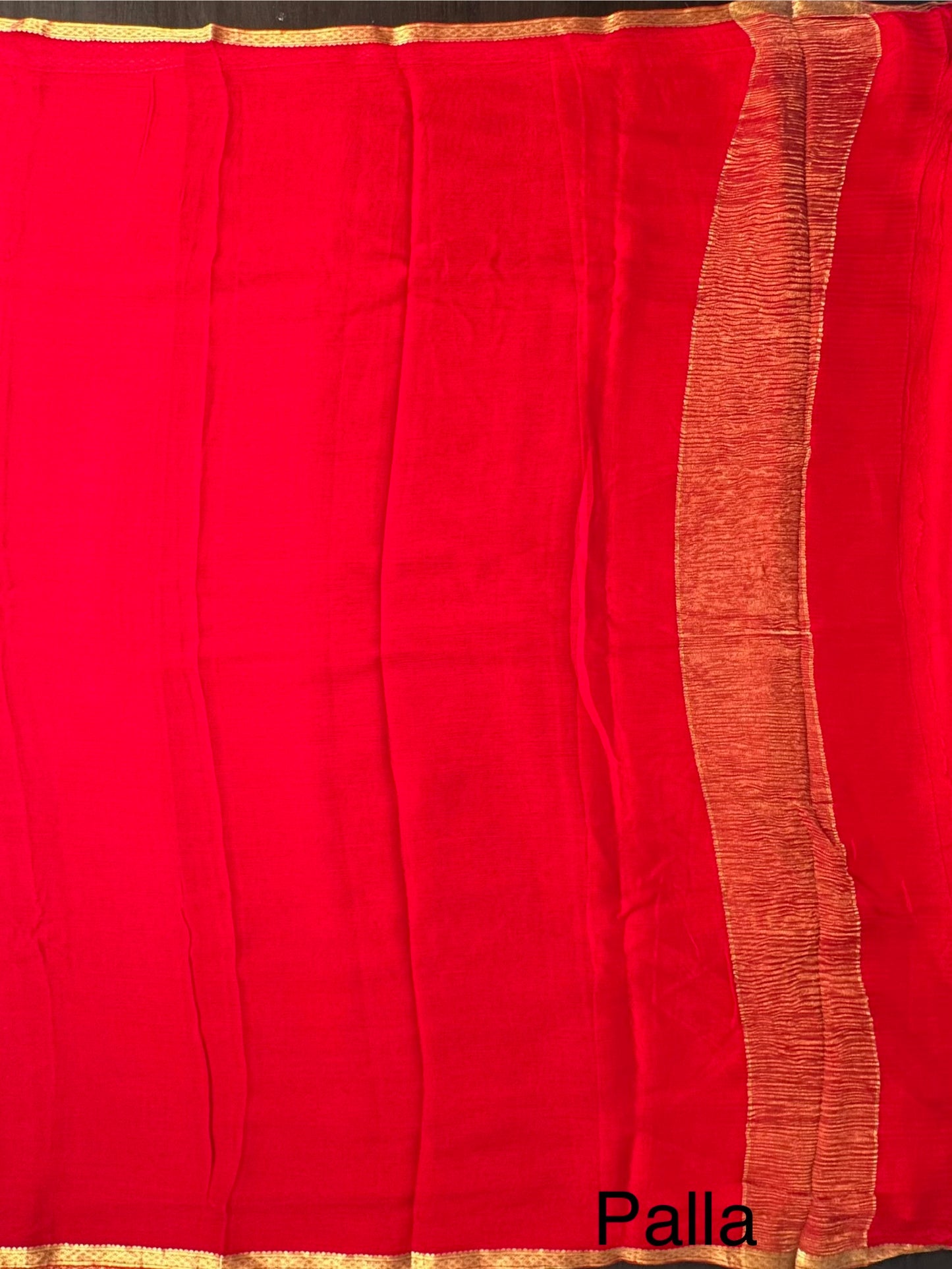 Red Pure Chiffon Saree